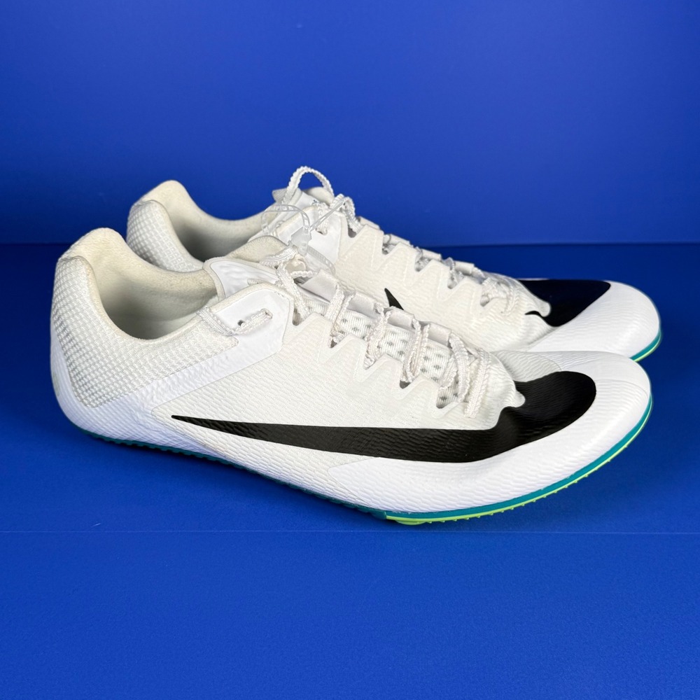 Nike Zoom Rival Sprint Track Field Shoes White FZ9663 102 Men's 11.5 NO SPIKES